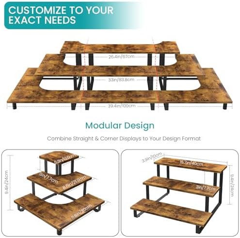 ELITEROO 3 Tier Corner Display Shelves Stand