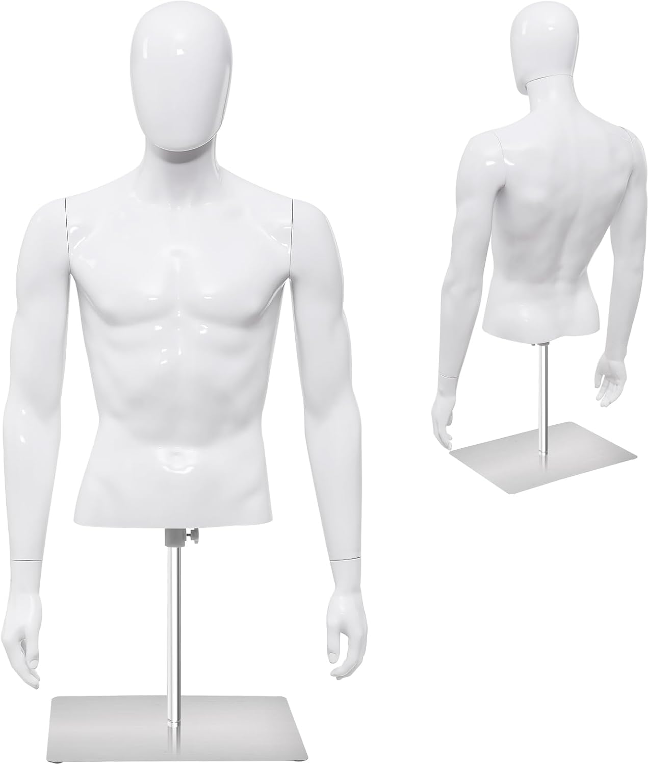 Goplus Male Mannequin Torso with Stand