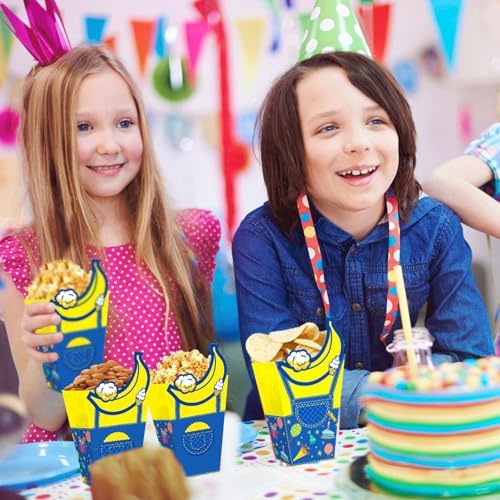Cartoon Yellow Popcorn Boxes 16pcs for Birthday Parties
