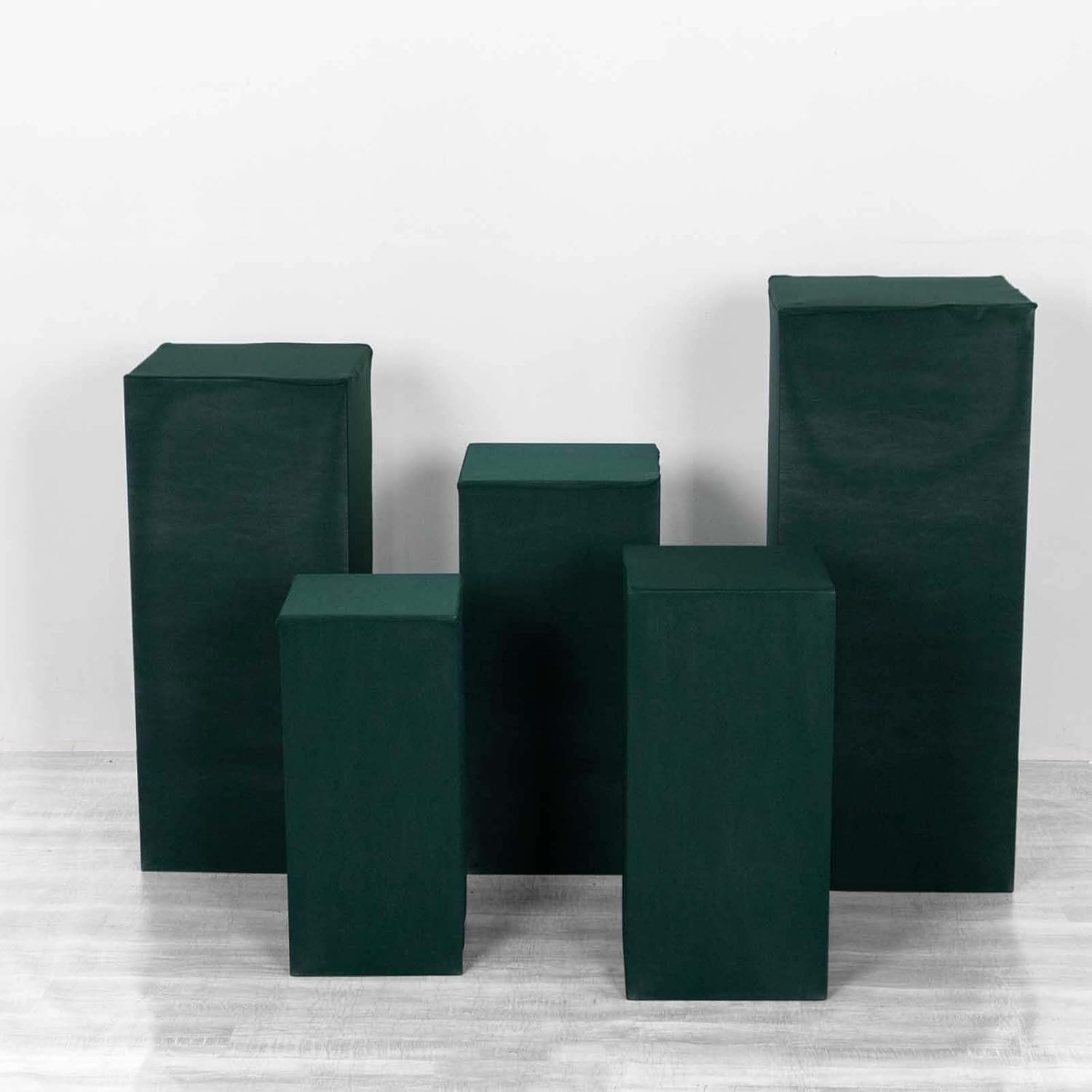 Efavormart Set of 5 Hunter Emerald Green Spandex Display Box Covers