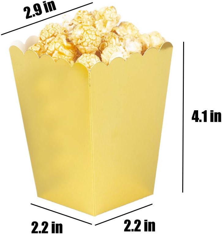 We Moment Gold Popcorn Boxes for Party Supplies Pack of 36