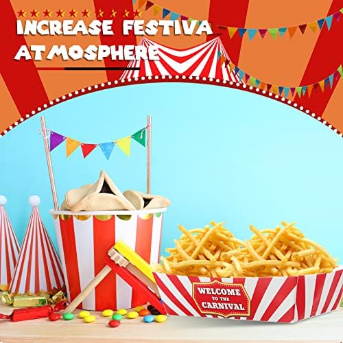 200 Piece Carnival Theme Serving Trays for Parties