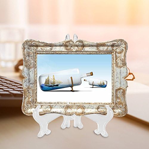 Youthink Clear Plastic Plate Display Stand with Foldable Design and Adjustable Hinges