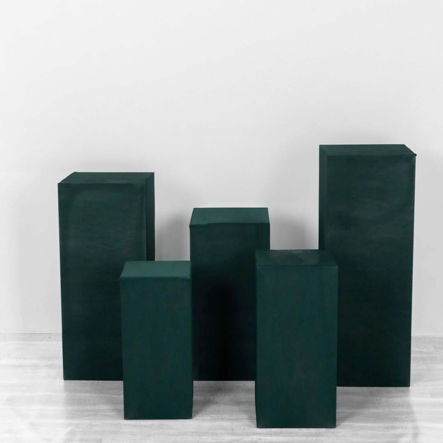 Efavormart Set of 5 Hunter Emerald Green Spandex Display Box Covers