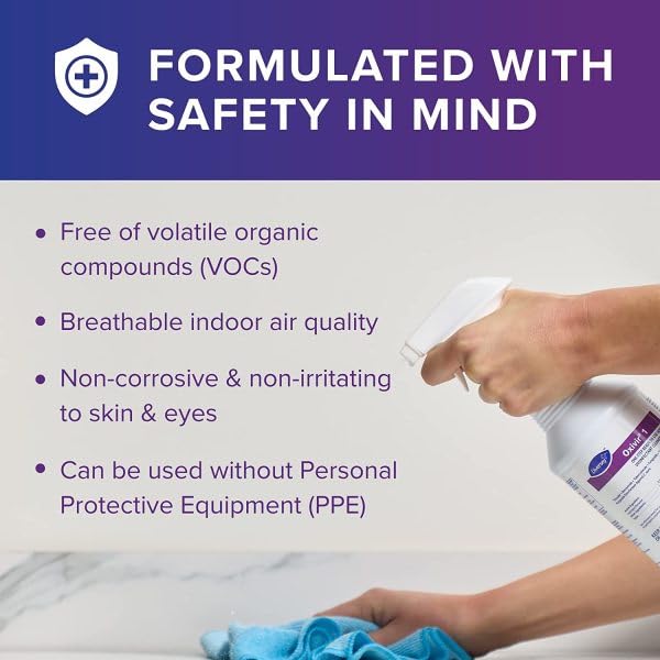 Oxivir Diversey 1 100850916 Hospital Strength Disinfectant Cleaner 32-Ounce Pack of 12 with Spray Trigger