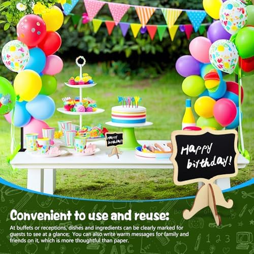20 Piece Mini Chalkboard Set with Wooden Brackets