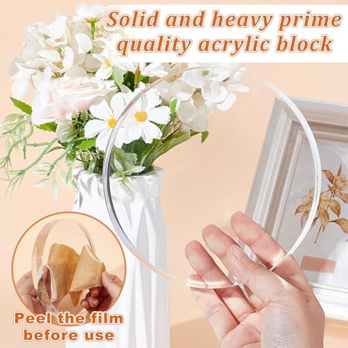AHANDMAKER Acrylic Display Stand 6 Inch Round Base for Collectibles
