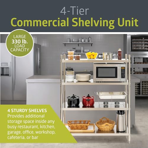 Pearington 4-Tier Stainless Steel Storage Shelf