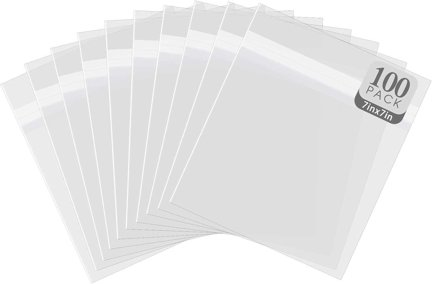 Golden State Art 100 Pack 7x7 Resealable Storage Bags