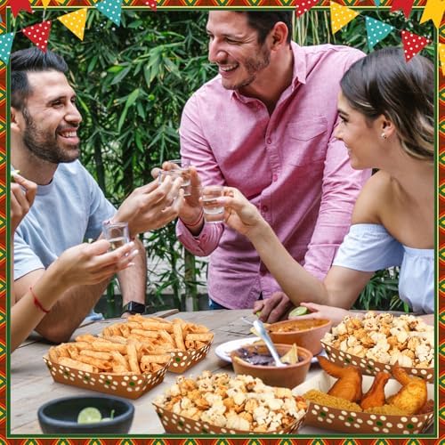 Zhehao 100 Pcs Mexican Snack Trays for Cinco de Mayo Party
