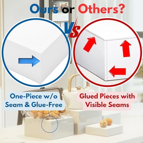 8 Buffet Risers with Mini Signs White Set of 8 Boxes