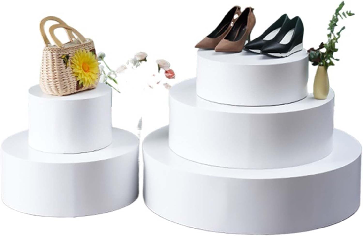 Stackable Cylinder Display Stands for Decor and Storage