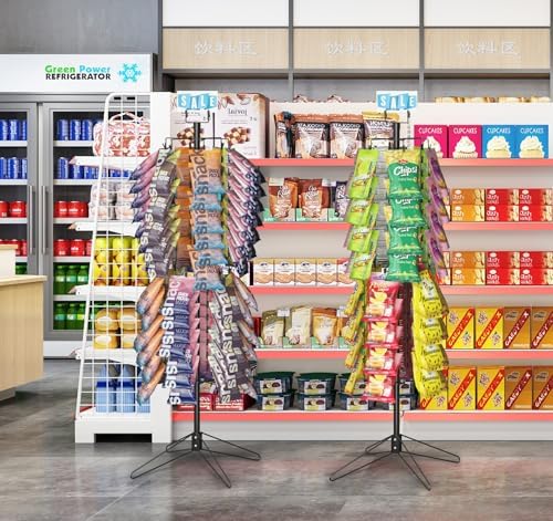 Lesolar Rotating Snack Display Stand with Sign Holder