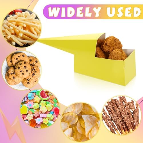 10 Pcs Yellow Lightning Bolt Candy Boxes for Parties