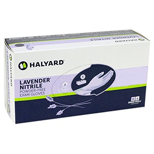 Halyard Lavender Nitrile PF Exam Gloves S 250 Pack