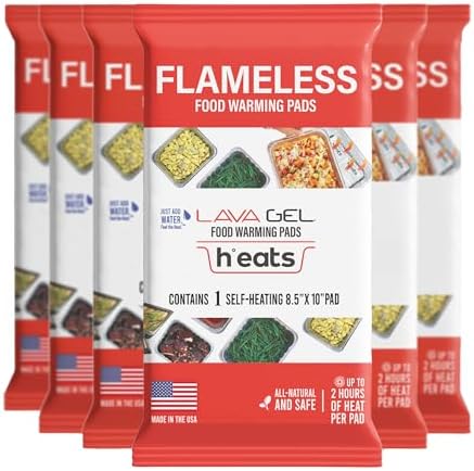 Flameless Food Warming Pads 6 Pack - Safe Efficient Catering Solution