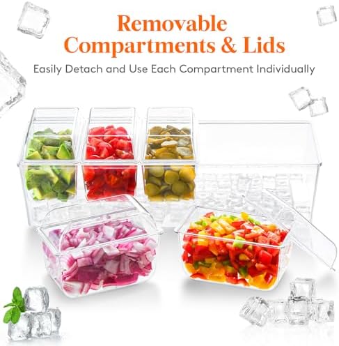 Lifewit Taco Bar Serving Set with 5 Containers and Accessories
