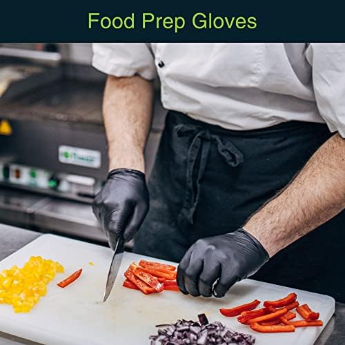 FifthPulse Black Vinyl Disposable Gloves