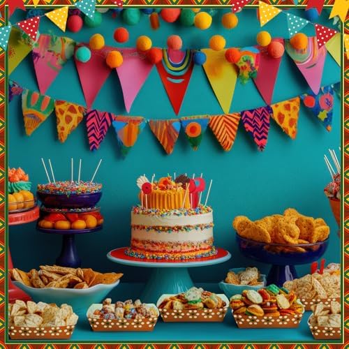 Zhehao 100 Pcs Mexican Snack Trays for Cinco de Mayo Party