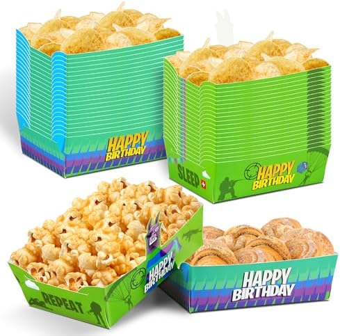 24pcs Llama Game Birthday Food Trays Set