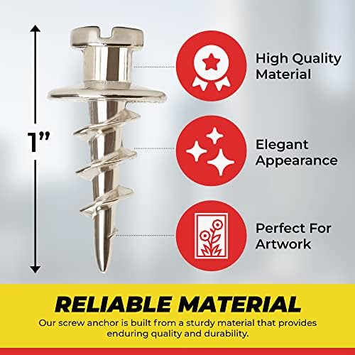 Double-Headed Wall Anchors - 30 Lbs Load Capacity - 25 Pack for Drywall
