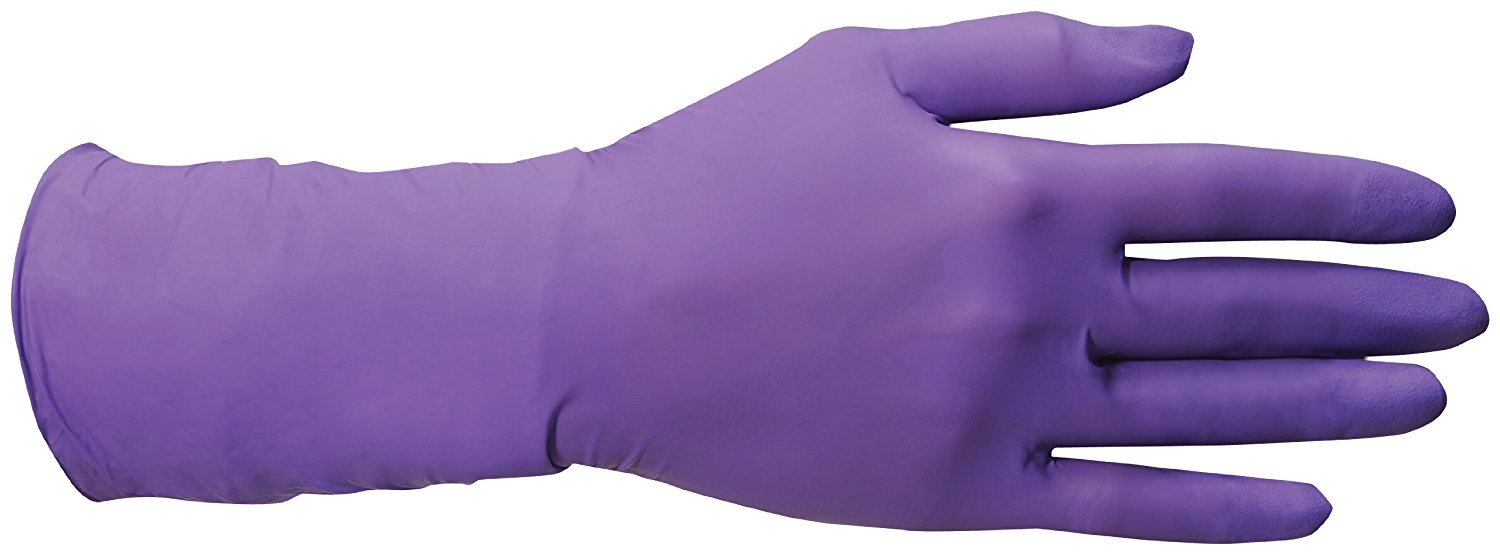 Halyard KC500 Purple Nitrile Exam Gloves Large Size