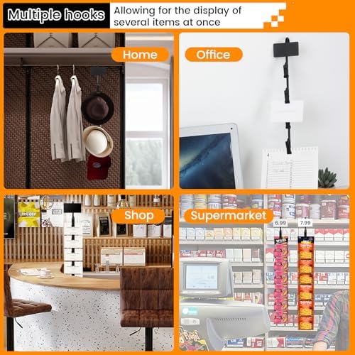 Chip Display Rack with 6 Clips 173 Inches Metal Stand 4Pcs