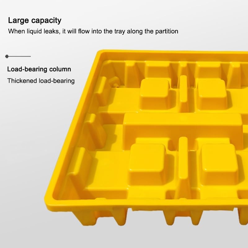 Stackable Oil Drum Pallet with Drain Port and Modular Design