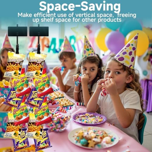 Hanging Merchandise Strips with 6 Clip Holders 4 Pack