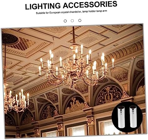 2Pcs Chandelier Lamp Holder Sleeves Retro Decorative Base Covers