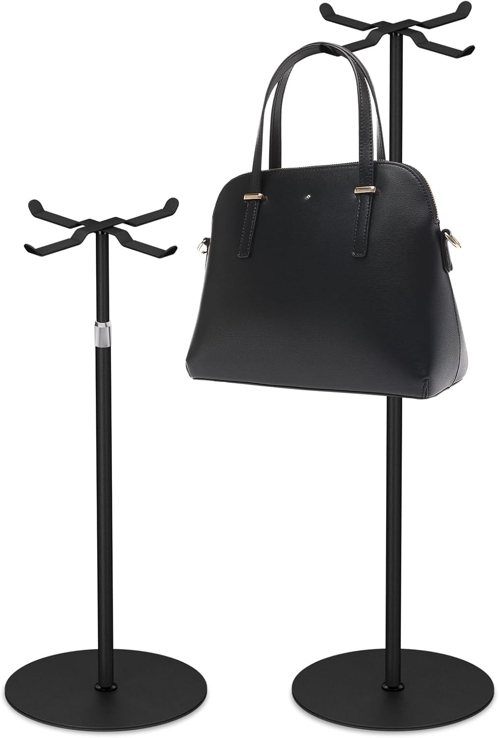 2 Pack Purse Display Stand Adjustable Hook Metal Stand for Home or Store
