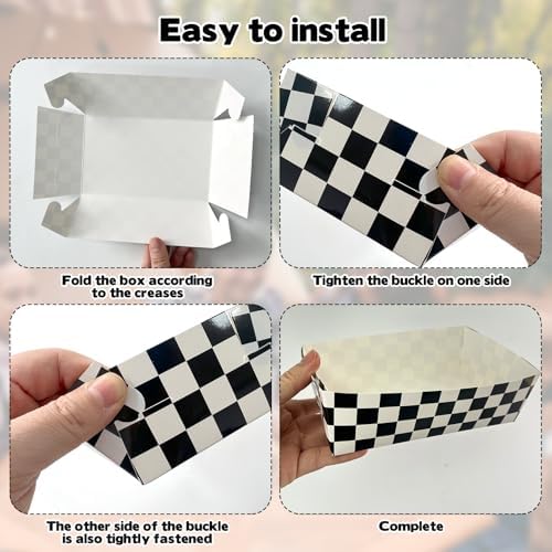Rainmae 48 Pcs Race Car Food Boats Party Trays