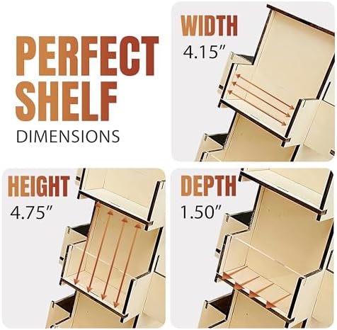 3 Tier Rotating Display Stand with 4-Sided Base