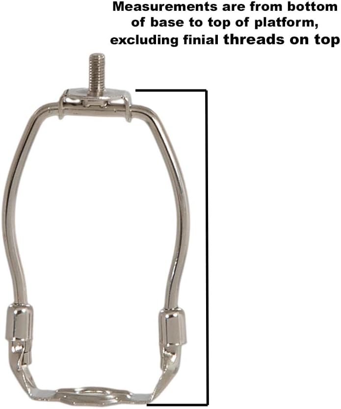 15 Inch Heavy Duty Lamp Harp Holder with Brass Plated Steel Finish