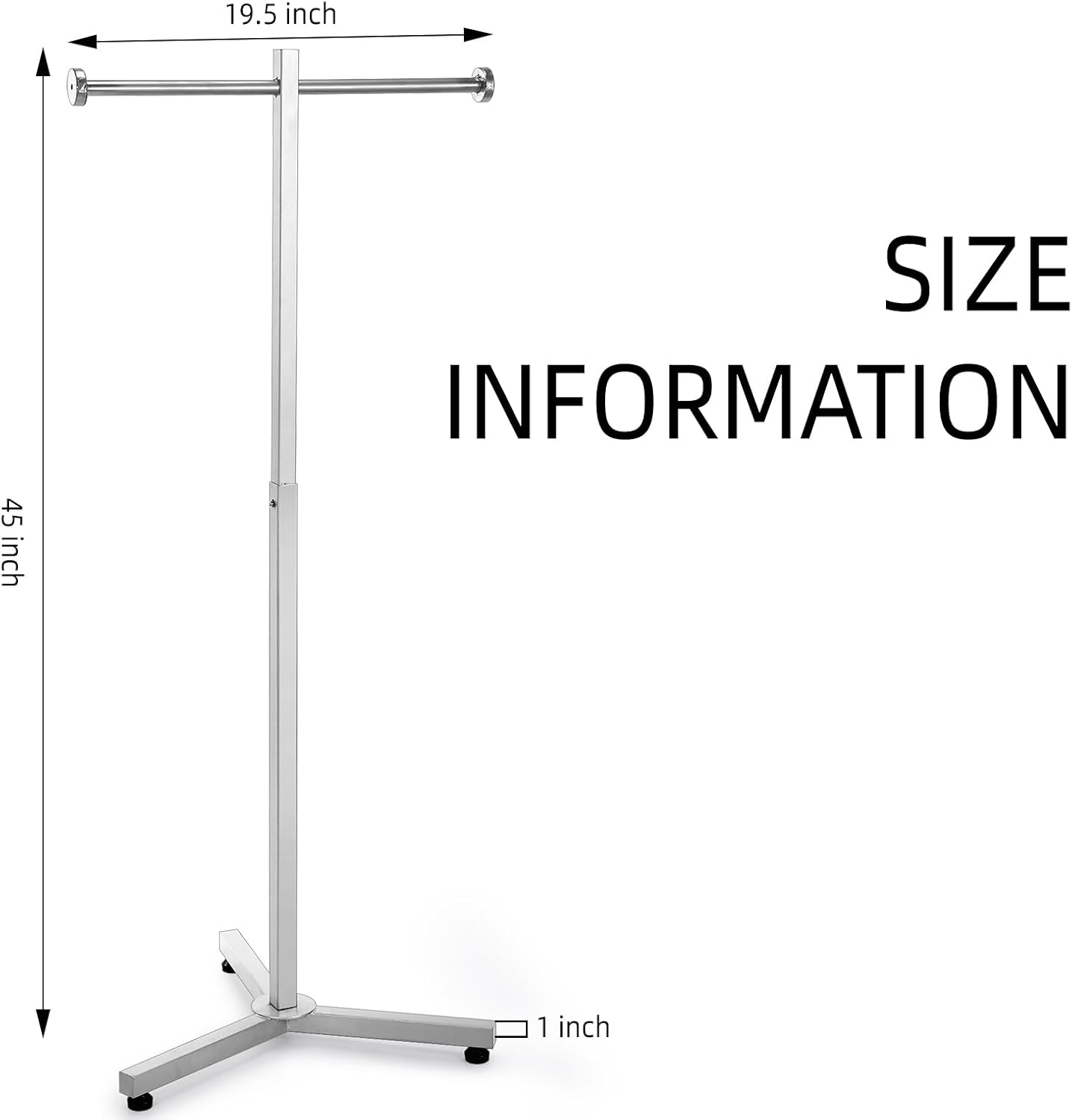 Blulu Heavy Duty Shopping Bag Rack 45 Inch Silver