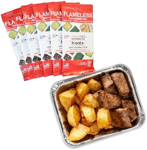 Flameless Food Warming Pads 6 Pack - Safe Efficient Catering Solution
