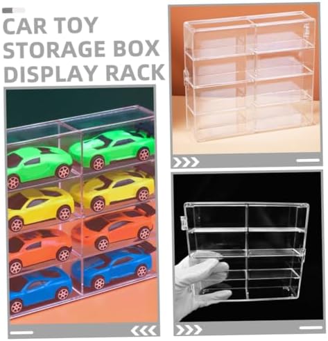 COHEALI 2Pcs Miniature Display Case Stand for Model Cars and Collectibles