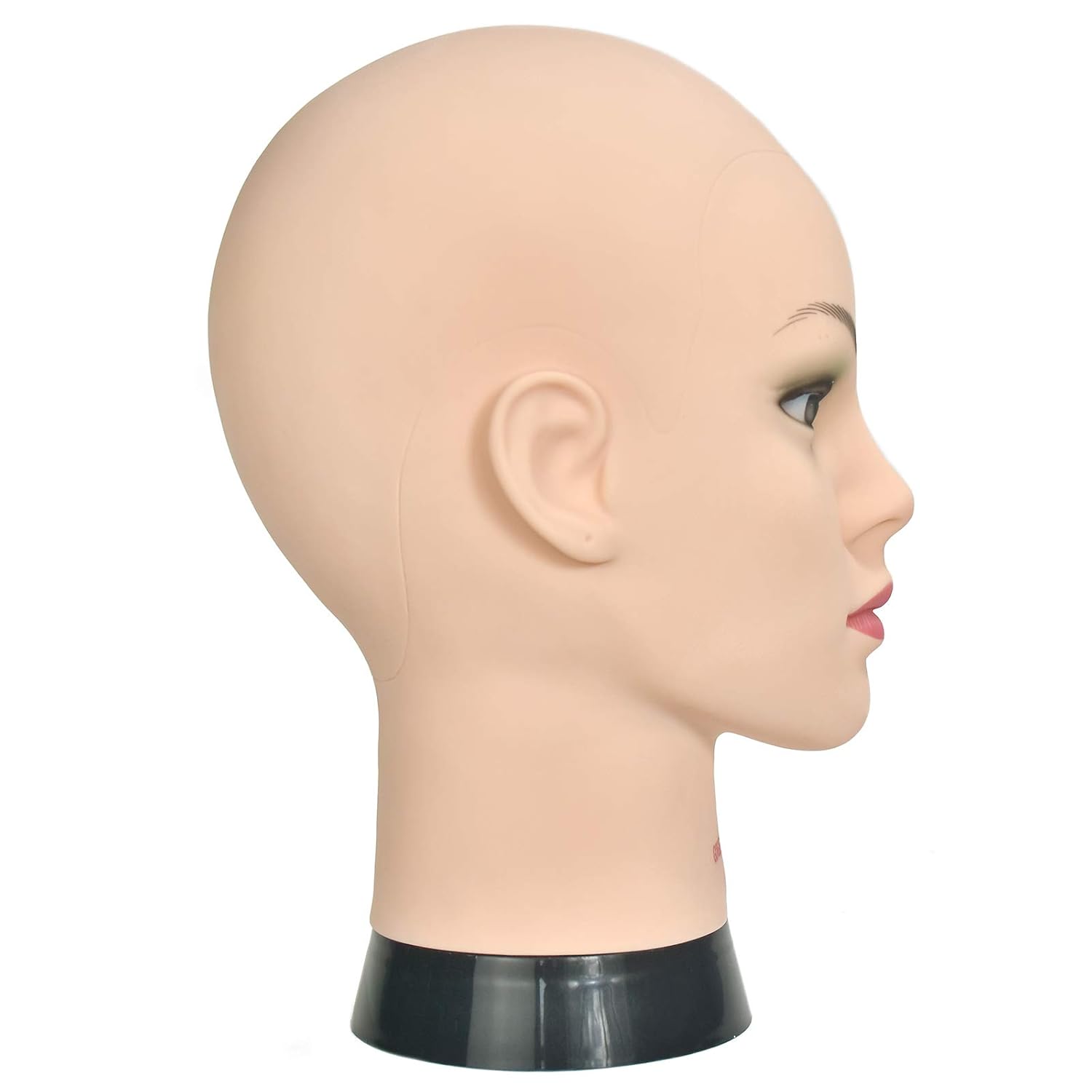 Professional Cosmetology Mannequin Head - Female Bald Head for Wigs and Makeup Practice