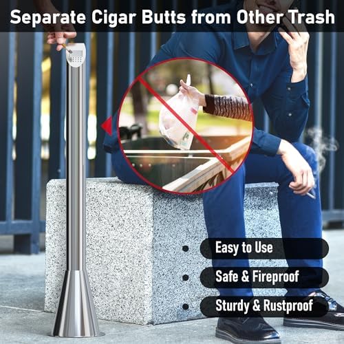AIWFL Stainless Steel Lockable Trash Can for Outdoor Use