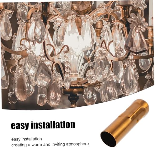 WHAMVOX E14 Lamp Holder Candle Light Sleeve 6pc Vintage Crystal Chandelier Accessory