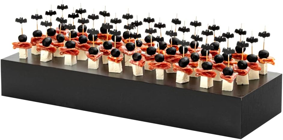 Restaurantware 205 x 7 x 325 Inch Display Riser Black Bamboo