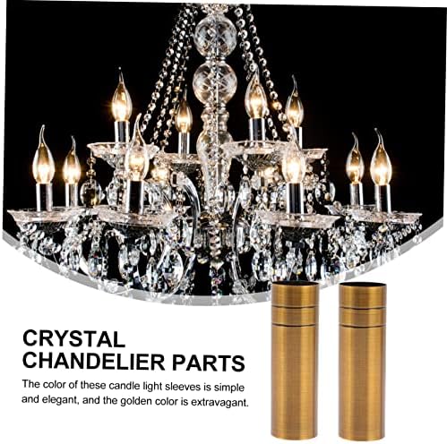 2pcs Chandelier Base Cover Lamp Holder Tube Sleeve for Crystal Chandelier