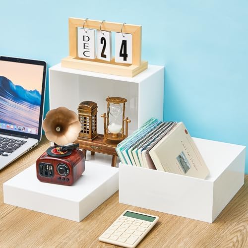 Sintuff 5 Pcs Acrylic Display Risers for Food and Jewelry