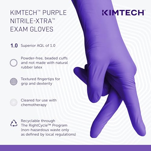 Kimtech Purple Nitrile-Xtra Exam Gloves 50Box