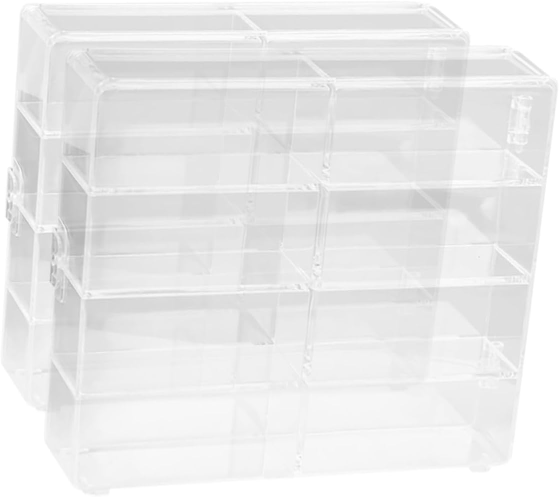 COHEALI 2Pcs Miniature Display Case Stand for Model Cars and Collectibles
