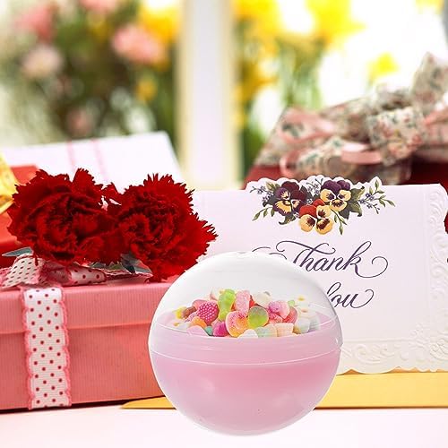 Healifty 50pcs Translucent Macaron Shells 2in Vending Machine Capsules