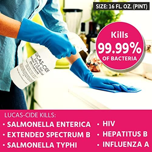 LUCAS-CIDE Pink Disinfectant Surface Sanitizer 16 oz