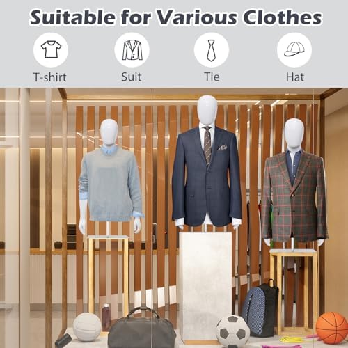Goplus Male Mannequin Torso with Stand