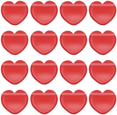 PPhtony Heart Shaped Jewelry Packaging Bags 50PCS Red