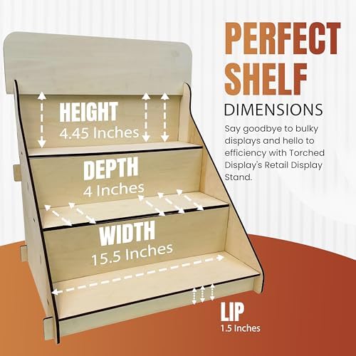 Wooden Retail Table Display Stand 3 Step Riser